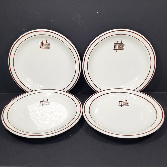 IHOP Lot of 4 Vtg 1978 Homer Laughlin SC USA Ceramic Lunch Plates 7 3/8" - Picture 1 of 9